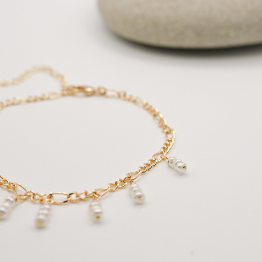 Gold Filled Tiny Pearl Bracelet