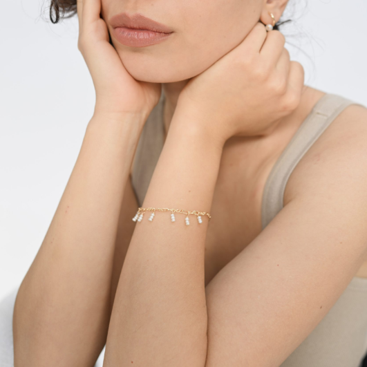 Gold Filled Tiny Pearl Bracelet