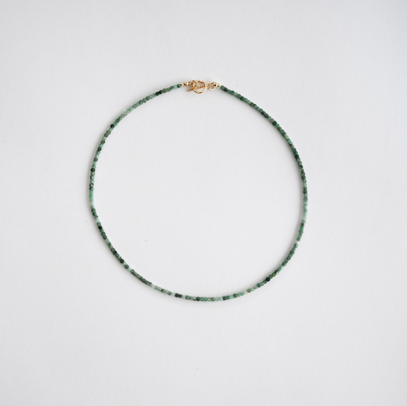 Mini Cube Emerald Necklace