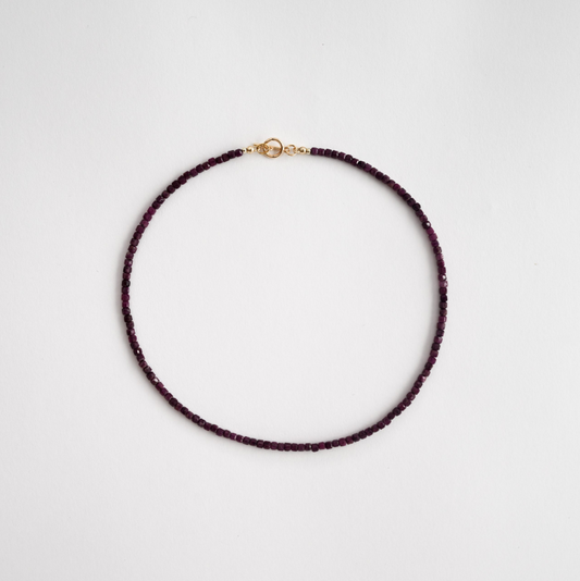 Mini Cube Ruby Necklace