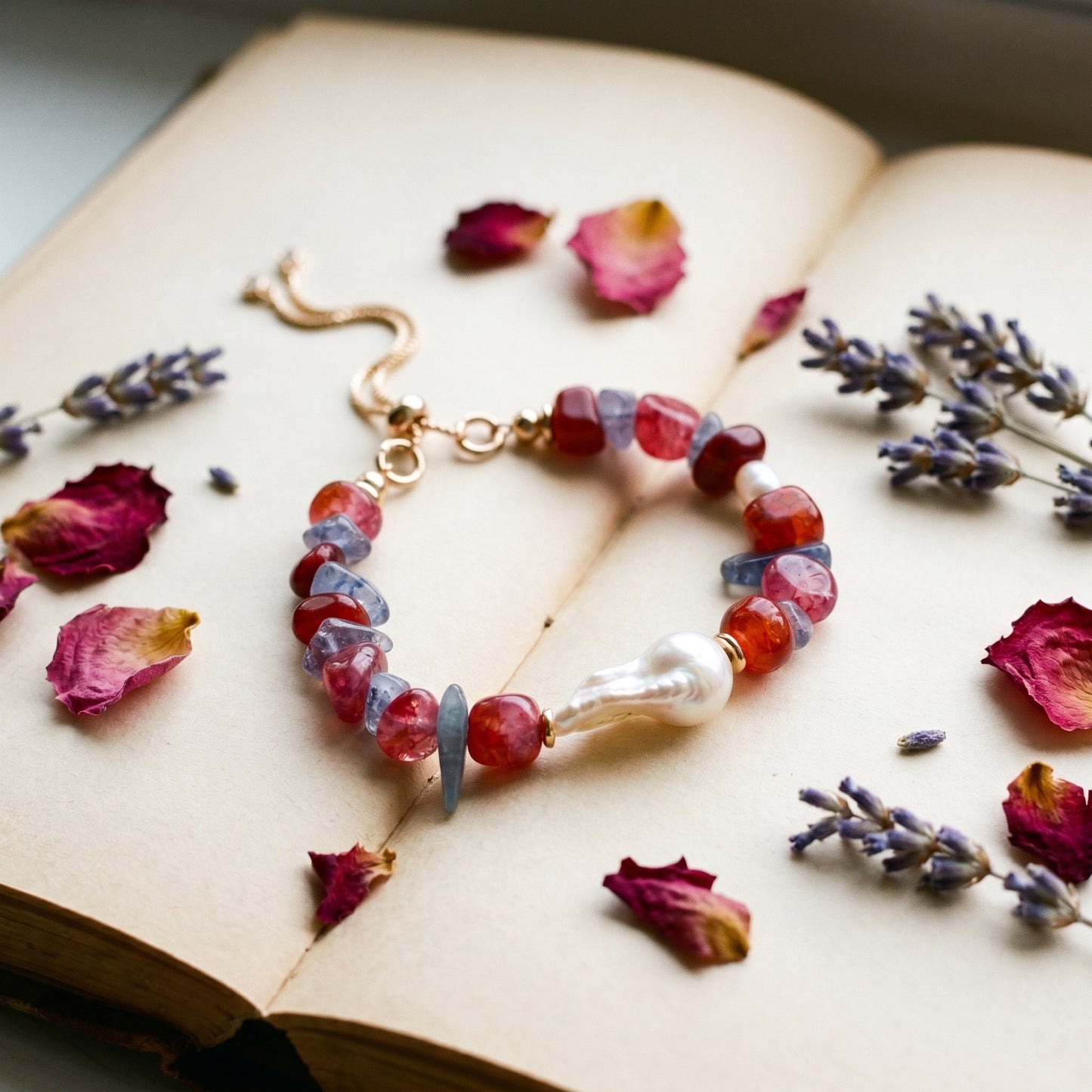 Rose Sky In Baroque Pearl Bracelet