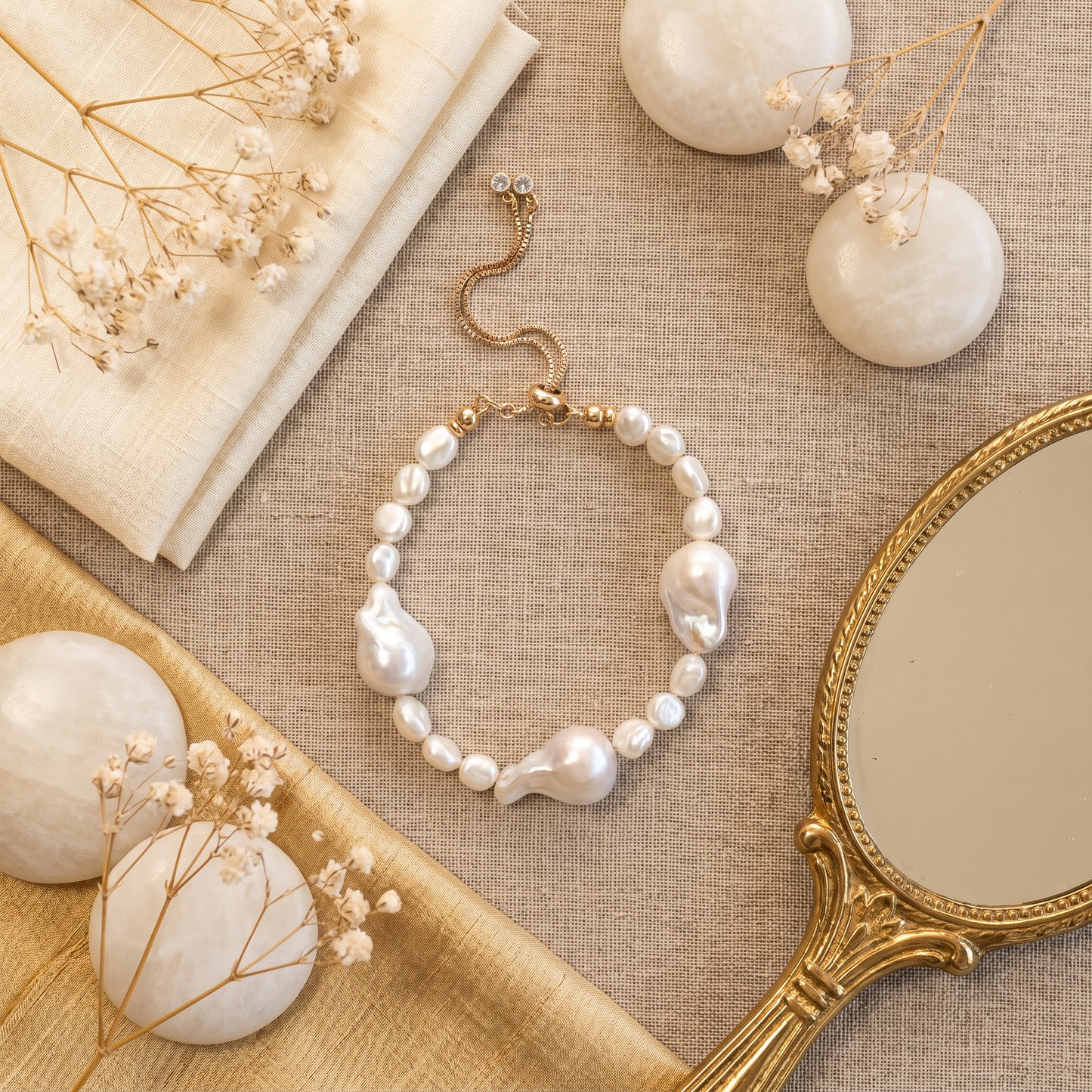 Trio Baroque Pearl Bracelet