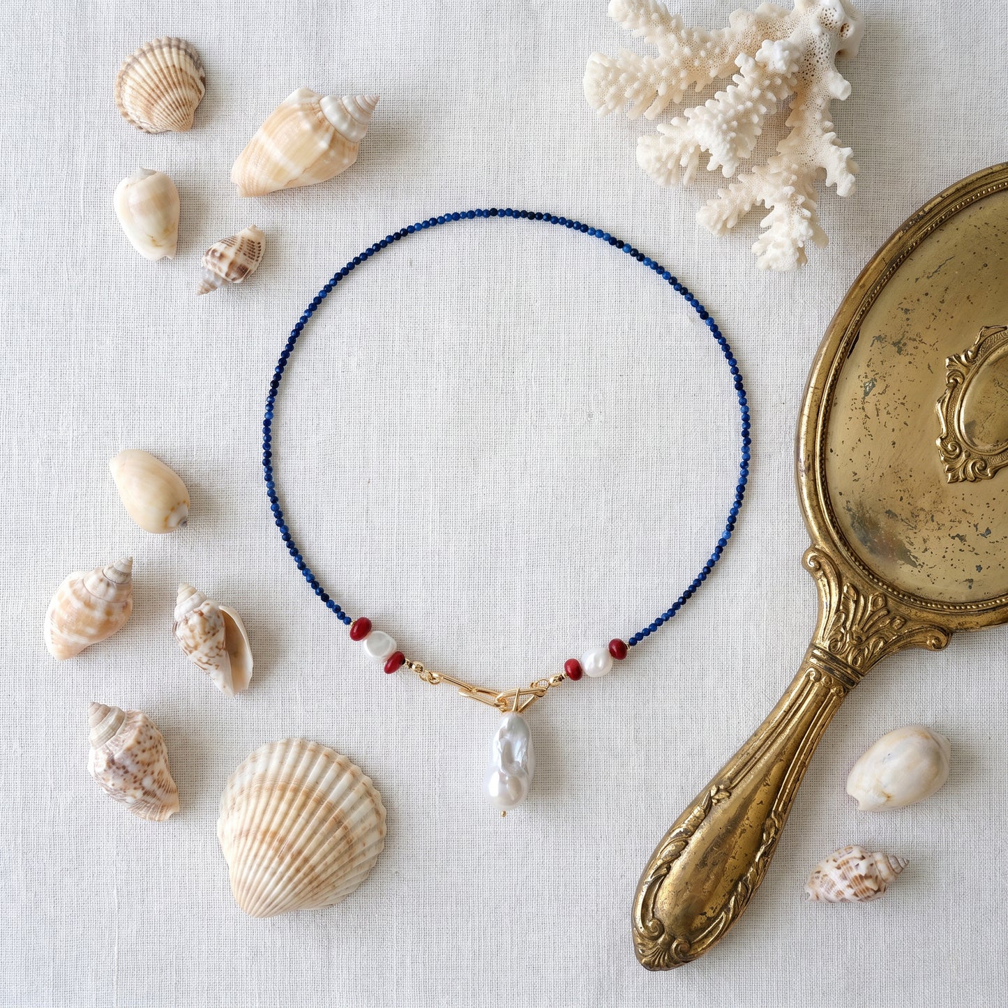 Lapis Lazuli Eternal Night In Baroque Necklace