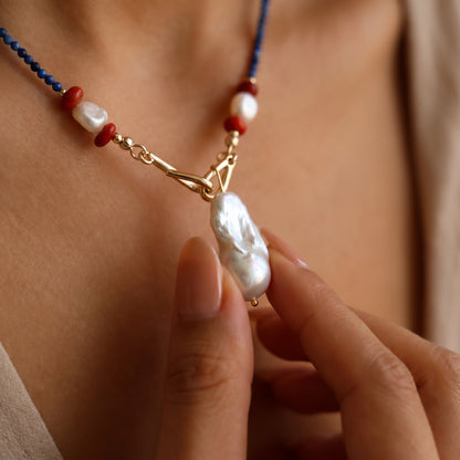 Lapis Lazuli Eternal Night In Baroque Necklace