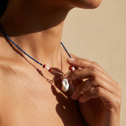 Lapis Lazuli Eternal Night In Baroque Necklace