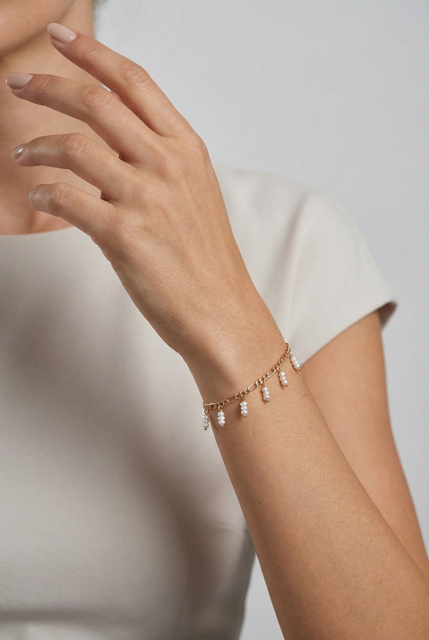 Gold Filled Tiny Pearl Bracelet
