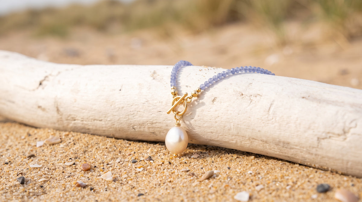 Blue Mist Pearl Necklace