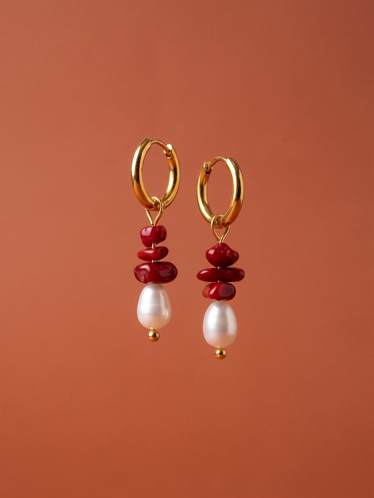 Crimson Pearl Earrings