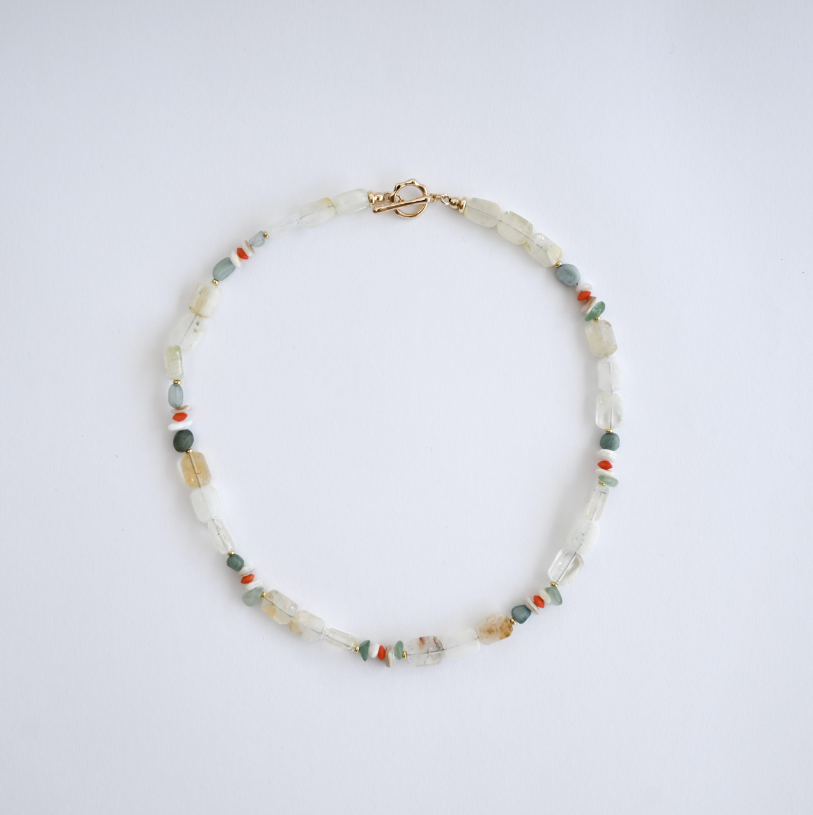 Citrine Glow T Bar Necklace