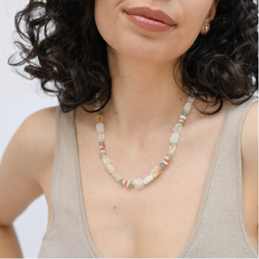 Citrine Glow T Bar Necklace
