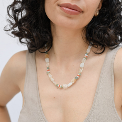 Citrine Glow T Bar Necklace
