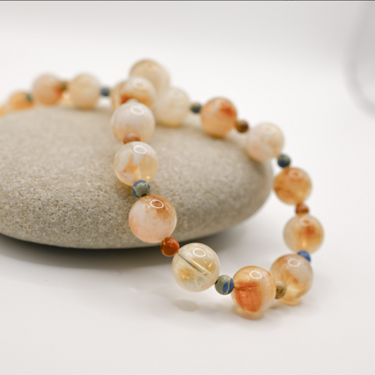 Citrine Sunset T Bar Necklace