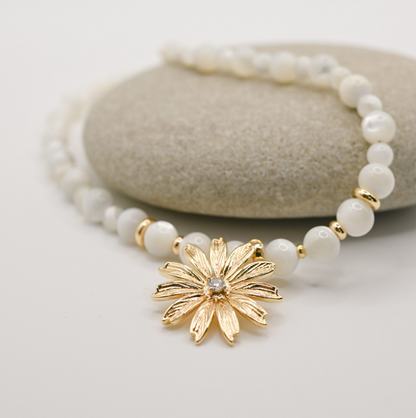 Daisy Mother of Pearl Necklace