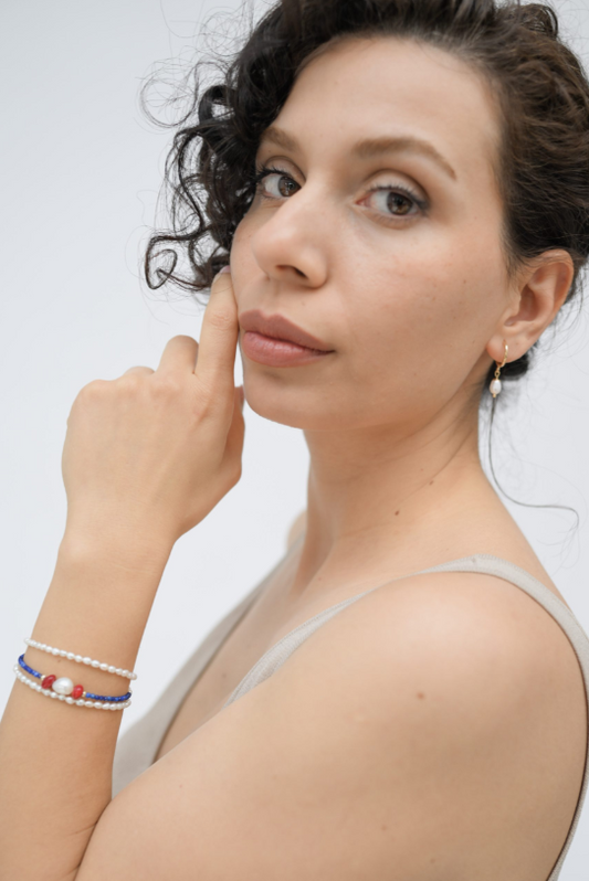 Ivy Lapis Pearl Bracelet