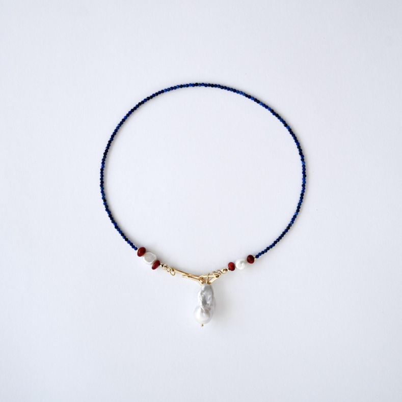 Lapis Lazuli Eternal Night In Baroque Necklace