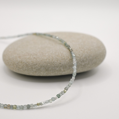 Mini Cube Aquamarine Necklace