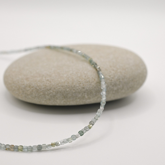Mini Cube Aquamarine Necklace