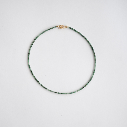 Mini Cube Emerald Necklace