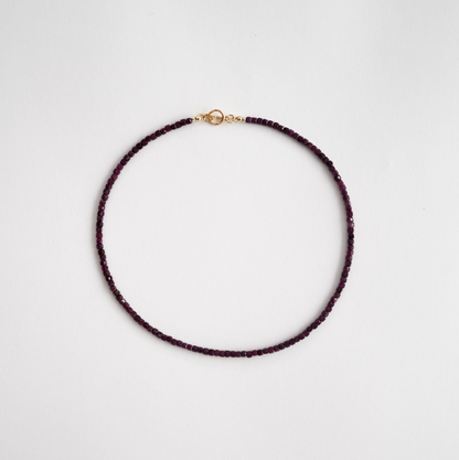 Mini Cube Ruby Necklace