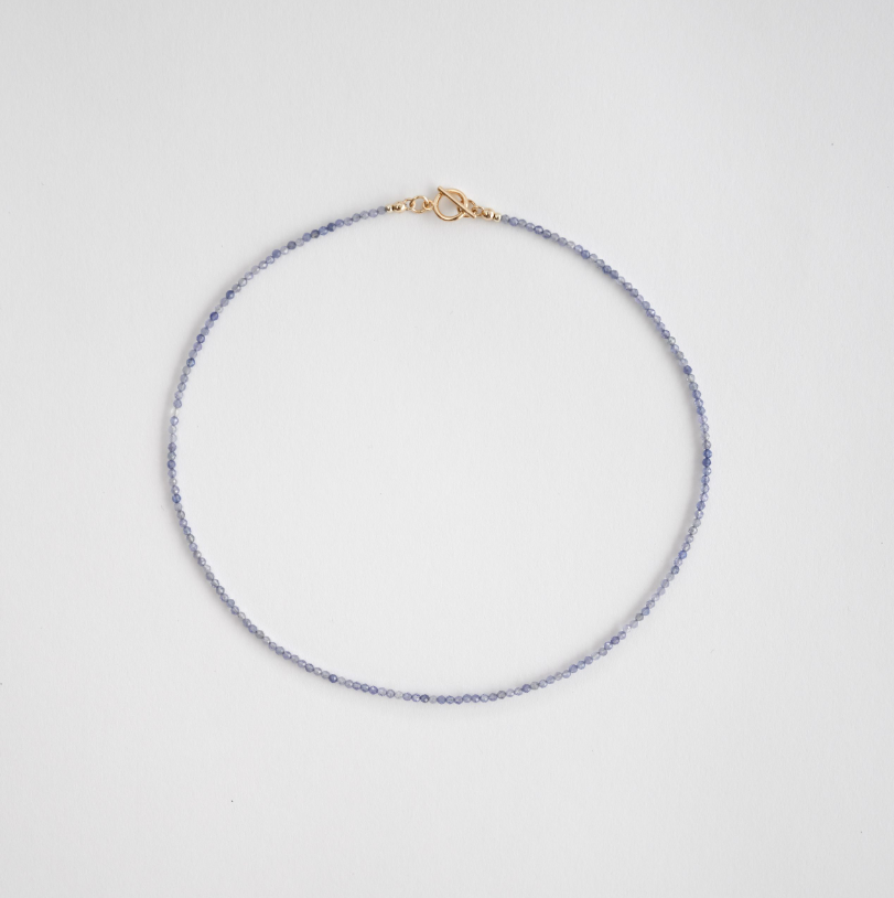 Mini Tanzanite Necklace T Bar