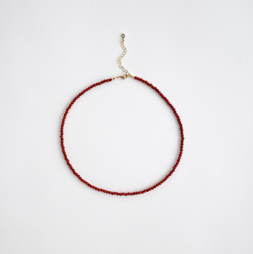 Tiny Red Coral Necklace