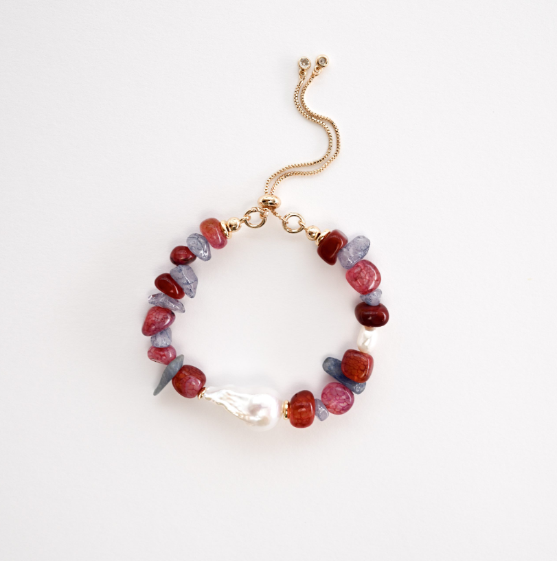 Rose Sky In Baroque Pearl Bracelet